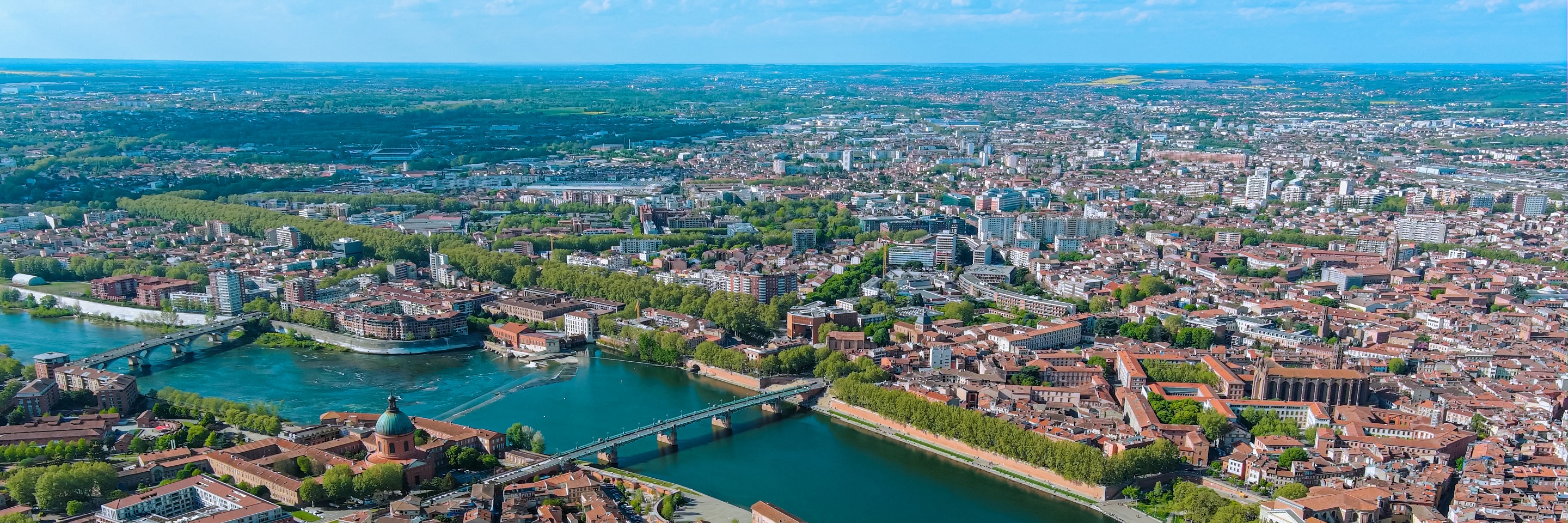 Toulouse vue panoramique Garonne