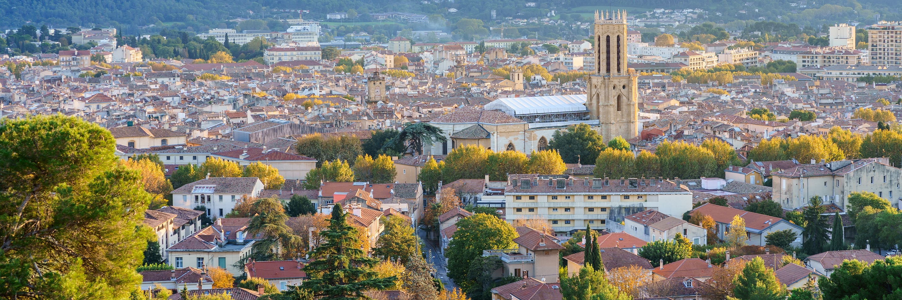 Vue panoramique sur la ville d'Aix-en-Provence