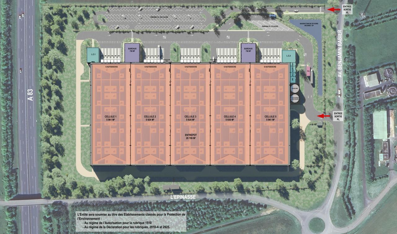 Location entrepôt classe a Sainte-Hermine Vendée OLLOG2118016