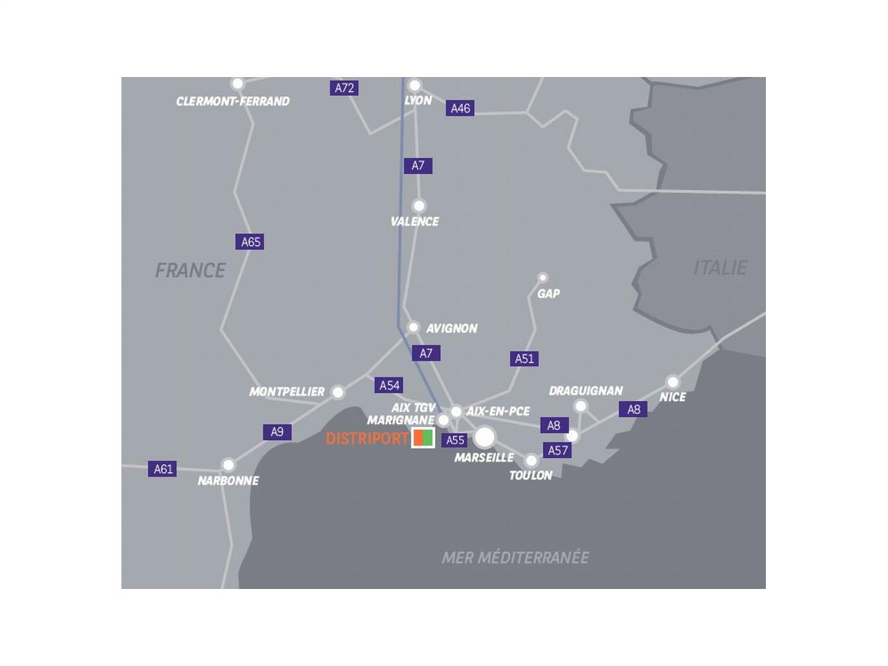 Location entrepôt classe a 103000m² Port-Saint-Louis-du-Rhône