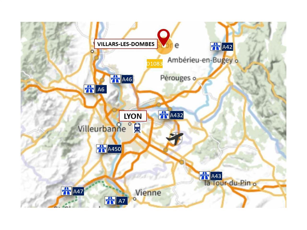 Location entrepôt classe b 5364m² Villars-les-Dombes