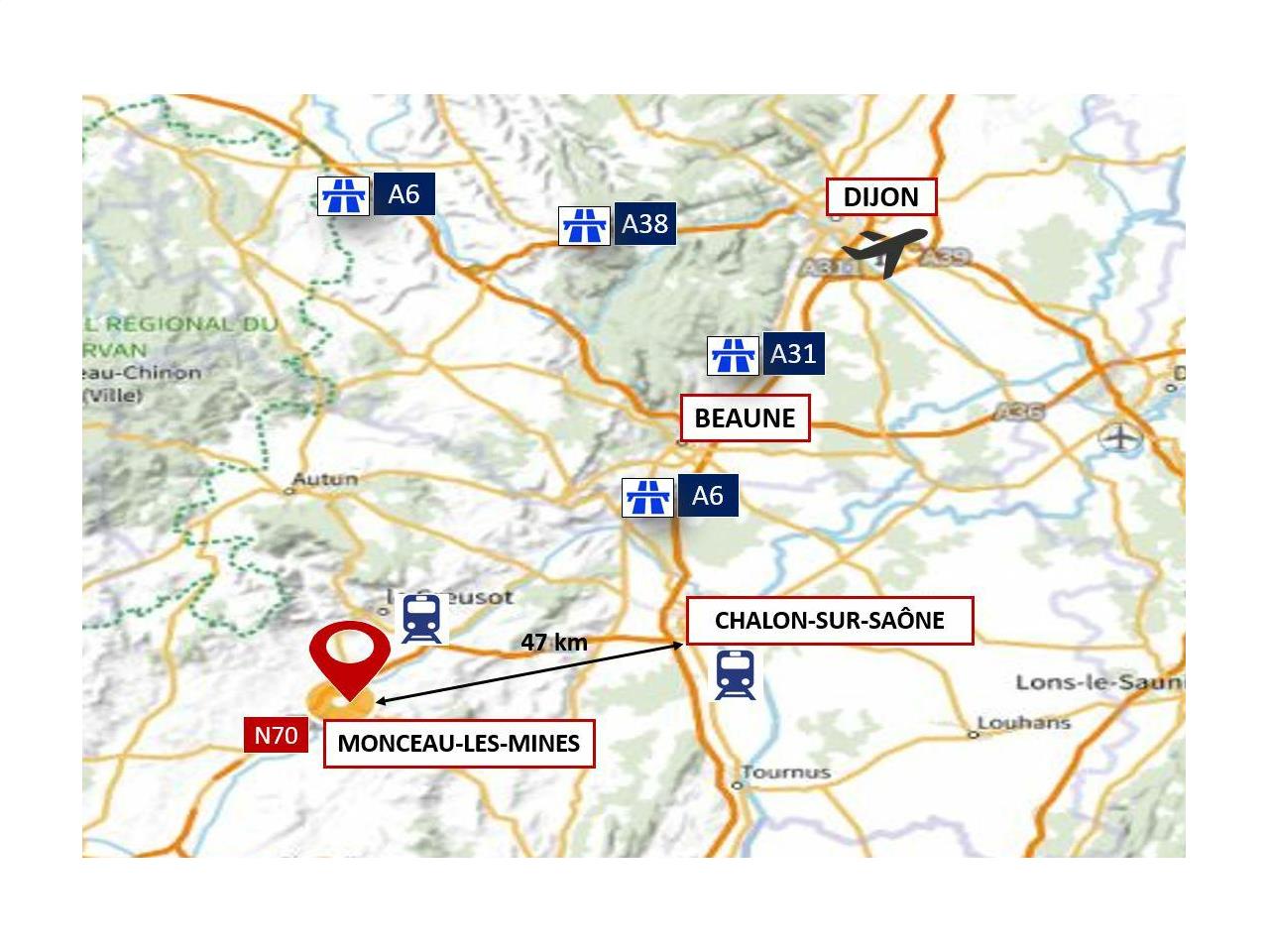 Location entrepôt classe a 15500m² Montceau-les-Mines