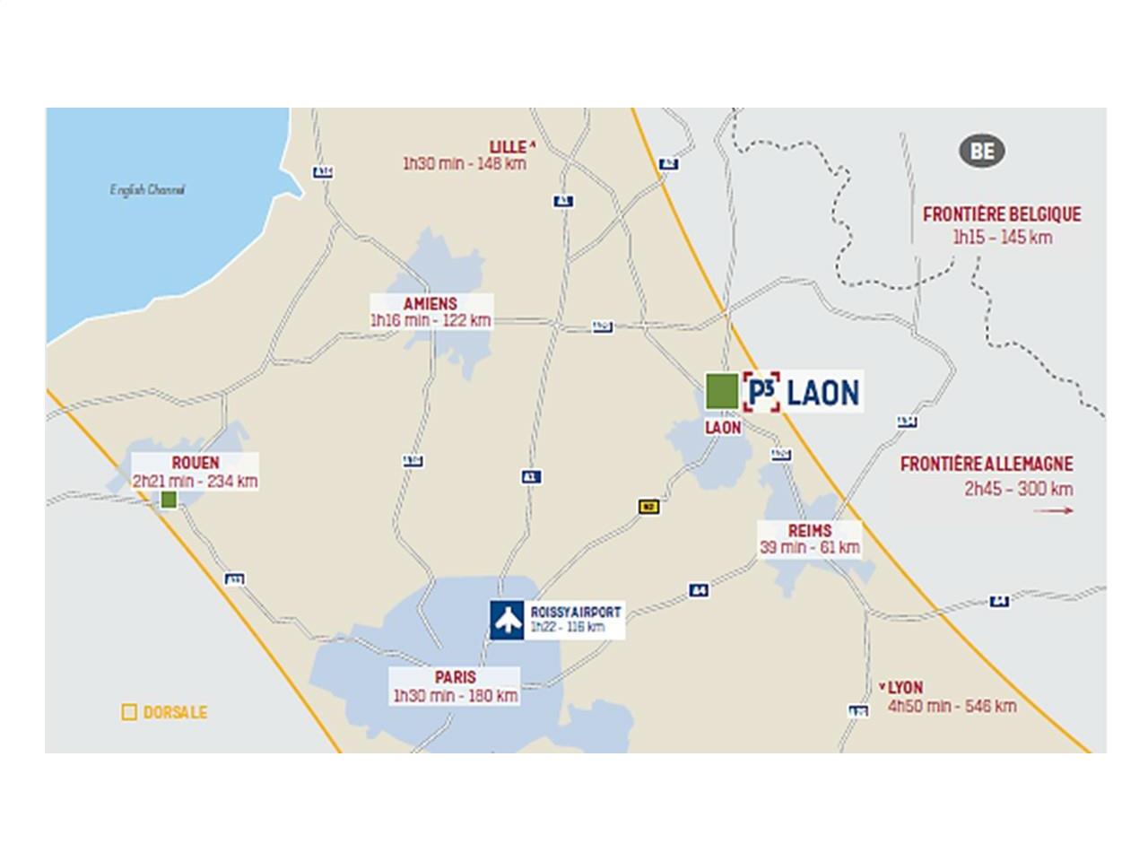 entrepôt classe a Laon à vendre 130000m²