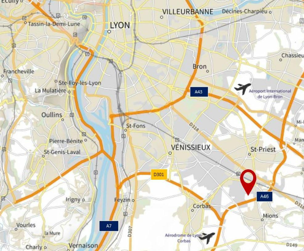 Location entrepôt classe a Mions Rhône OLLOG2200512