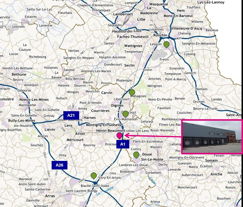 Location entrepôt classe a Hénin-Beaumont Pas-de-Calais OLLOG2106265 1