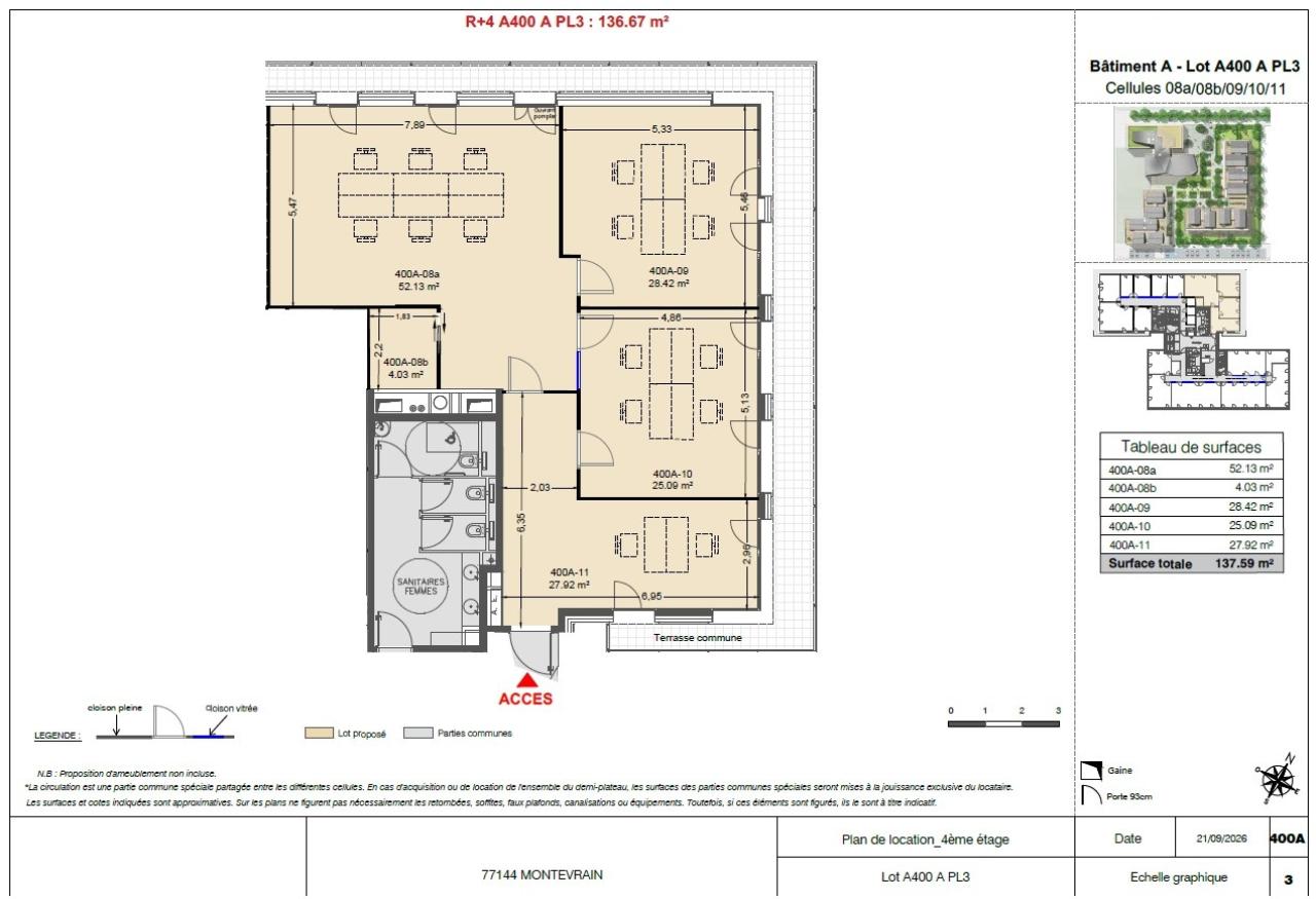 Location bureau Montévrain Seine-et-Marne OLBUR2639670 2